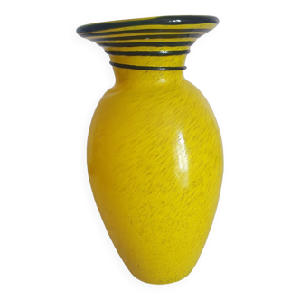 Vintage speckled glass vase from the 50s 60s