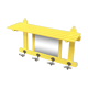 Yellow vintage coat holder