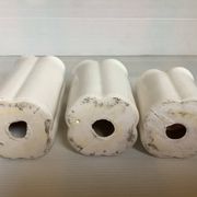 Trio of four-leaf clover candle holders