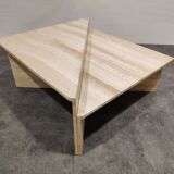 Up & Up travertine triangular coffee tables, 1970s
