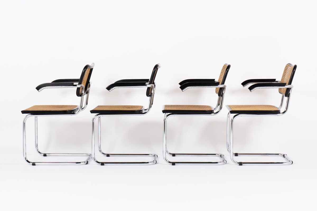 Set of 6 armchairs Marcel Breuer b64 vintage made in italy