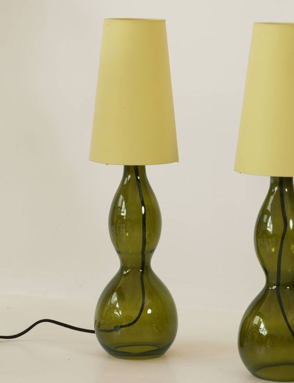 Grande lampe de table vintage Ikea ''Ljusås Salbo'' (2009) en verre