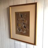 Abstract painting on cardstock