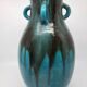 Primavera Vase for Spring in French Art Deco blue ceramic
