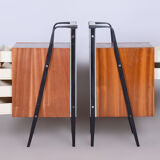 Restored MidCentury Cabinet Set, Mahogany, Revived Polish, Central Europe, 1950s