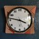 Clock silent rectangular vintage wall pendulum "Jaz copper pink"
