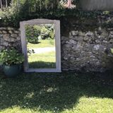 Old white mirror patinated 90x119cm
