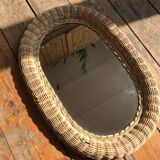 Rattan mirror