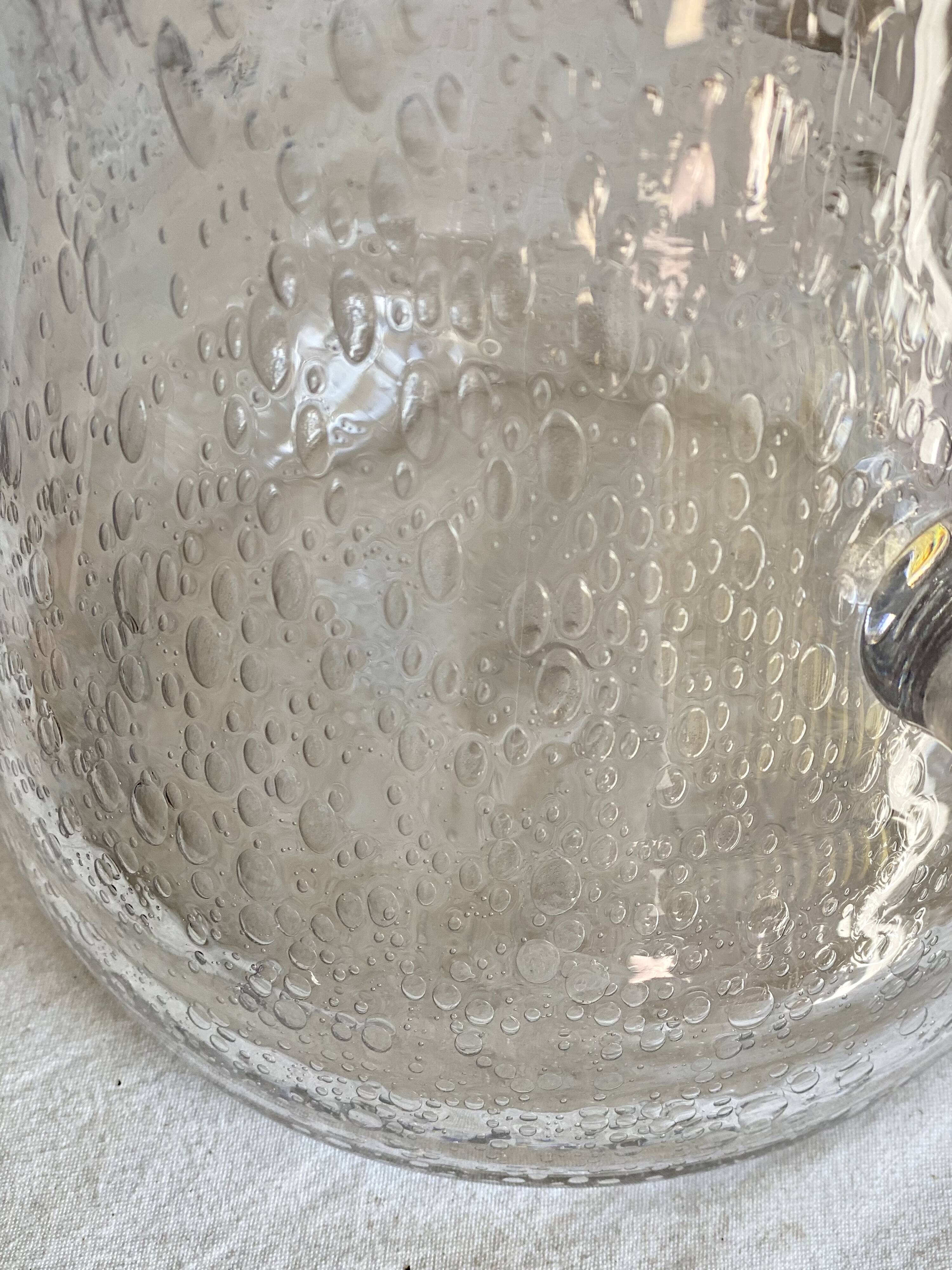 Vintage 1960s bubble glass cooler bottle bucket biot