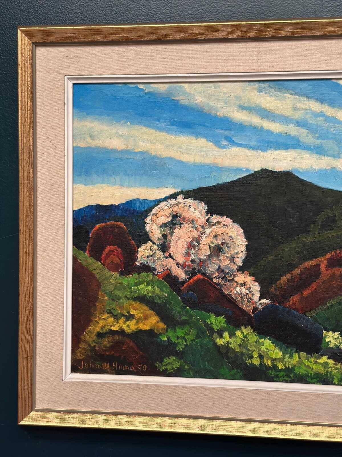 Original Swedish Oil on Panel – “Mountain Landscape” by John B. Hinna
