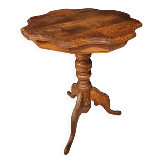 Table à vin antique table à plantes table d'appoint chêne