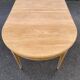 Extendable oval round table renovated in raw Louis XVI oak 200cm
