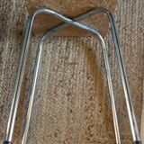 Tabouret formica blanc gris vintage