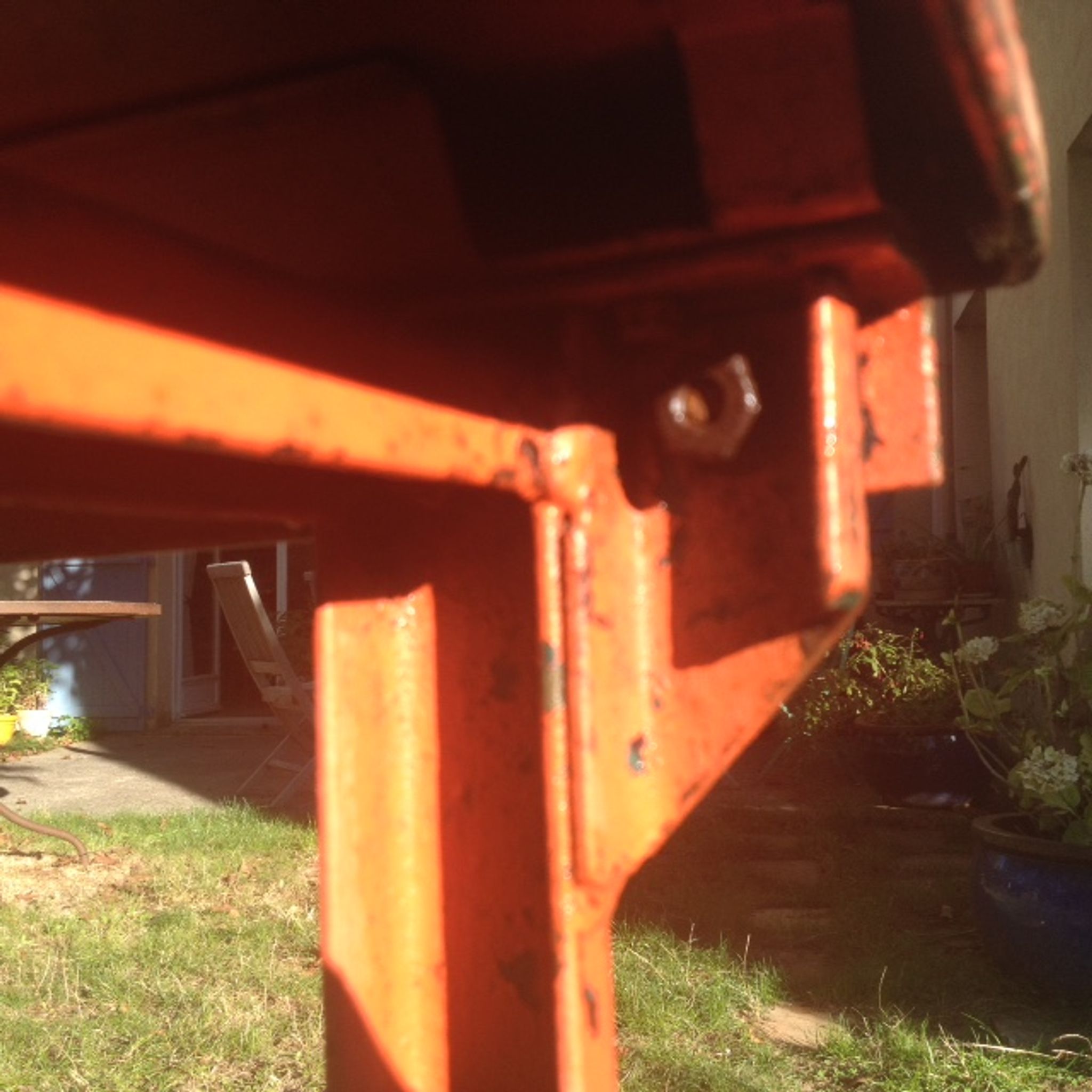 Industrial folding table steel of the army of the 1950s