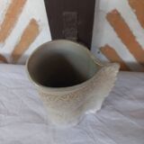 Lace glazed earthenware vase