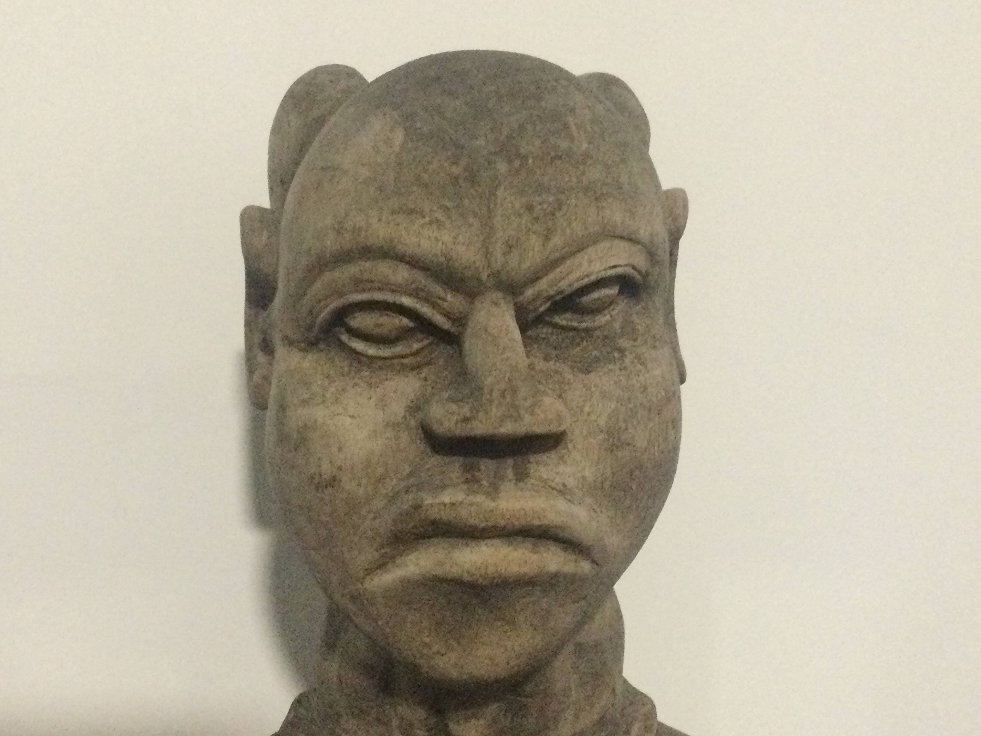African wooden bust