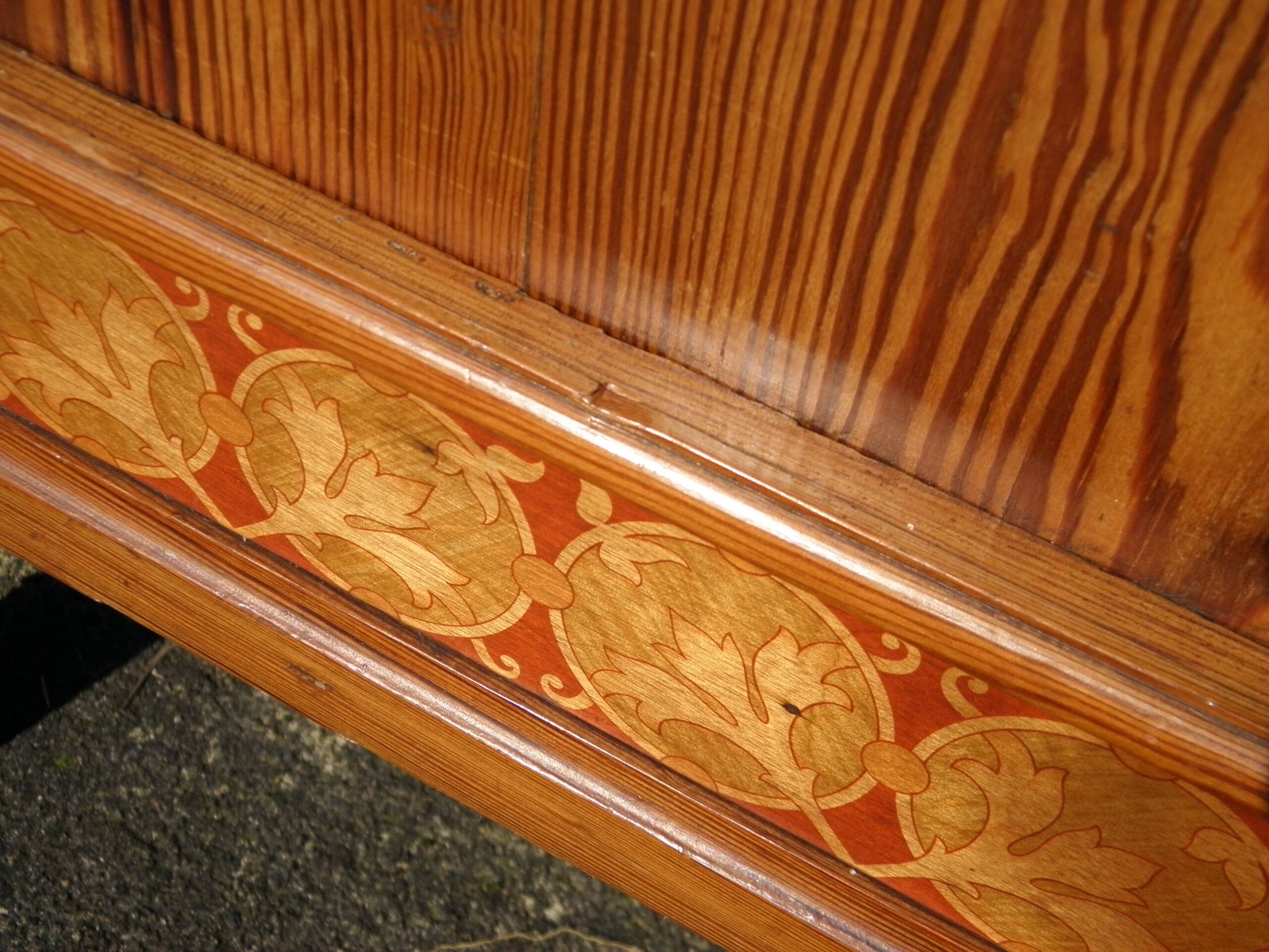 1900 bed in pitch pine 193 x 120