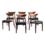 6 Danish chairs by Harry Ostergaard
