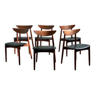 6 Danish chairs by Harry Ostergaard
