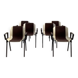 Set of 6 Albert Jacob / Grofillex bridge armchairs 1970