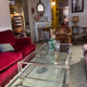 Table basse verre et plexiglas 1960