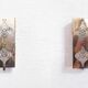 Pair of Palwa sconces in brass and crystal