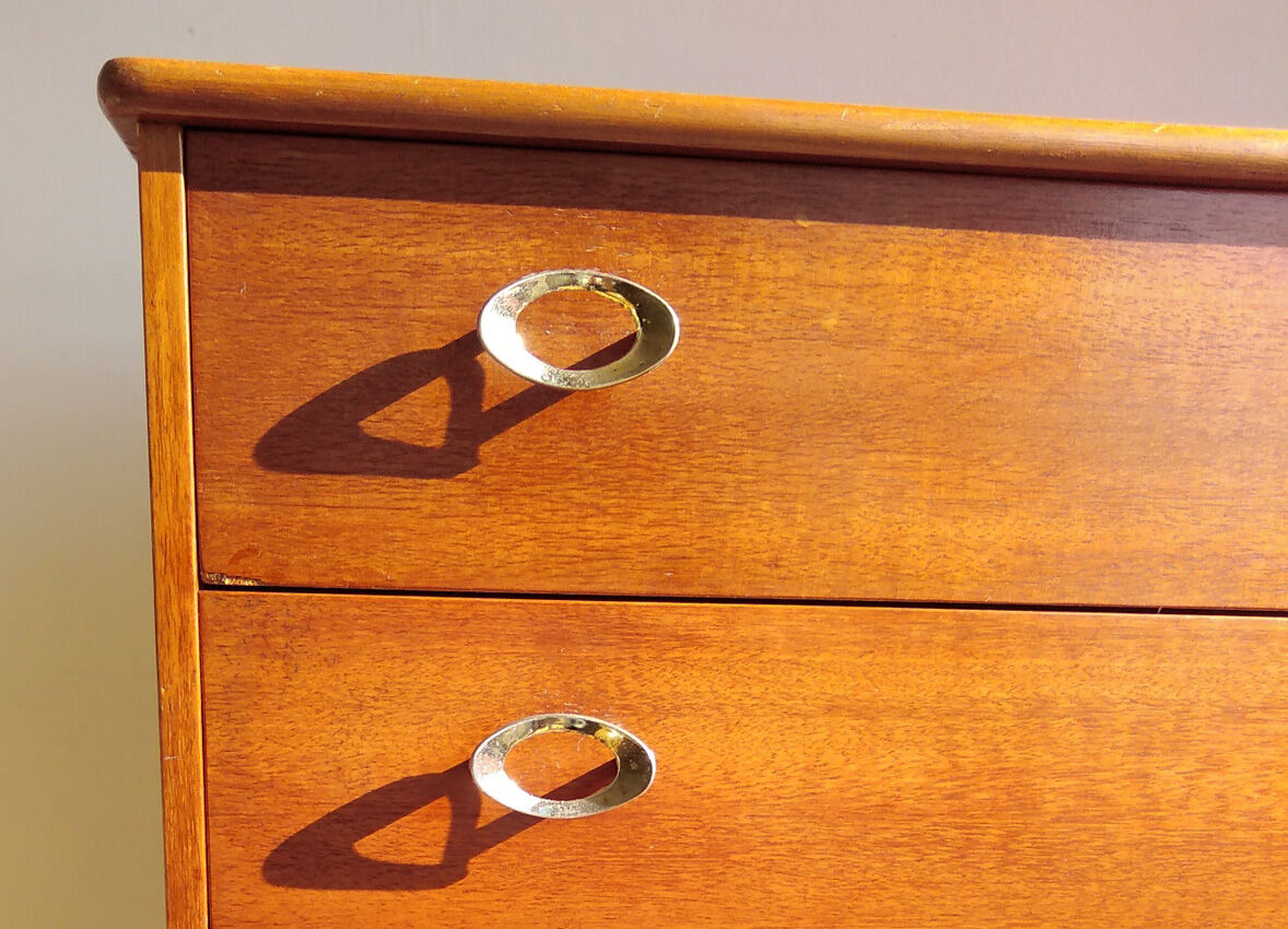 Commode haute à 6 tiroirs - teck - 1960