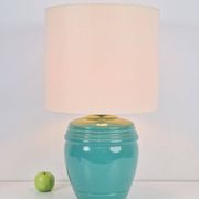 Table Lamp in Mint Porcelain from Laura Ashley, 1980s