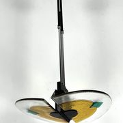 Lustre italien postmoderne en verre de Murano épais des années 80