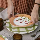 Set of 4 hand-painted ceramic dinner plates