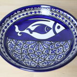 Cut or empty pocket ceramic fish, blue