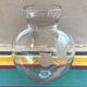 Vase boule verre dessin fleurs ciselées art déco vintage