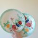 Rare pair of plates in salins flowery slurry