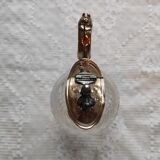 Cut crystal ewer and brass