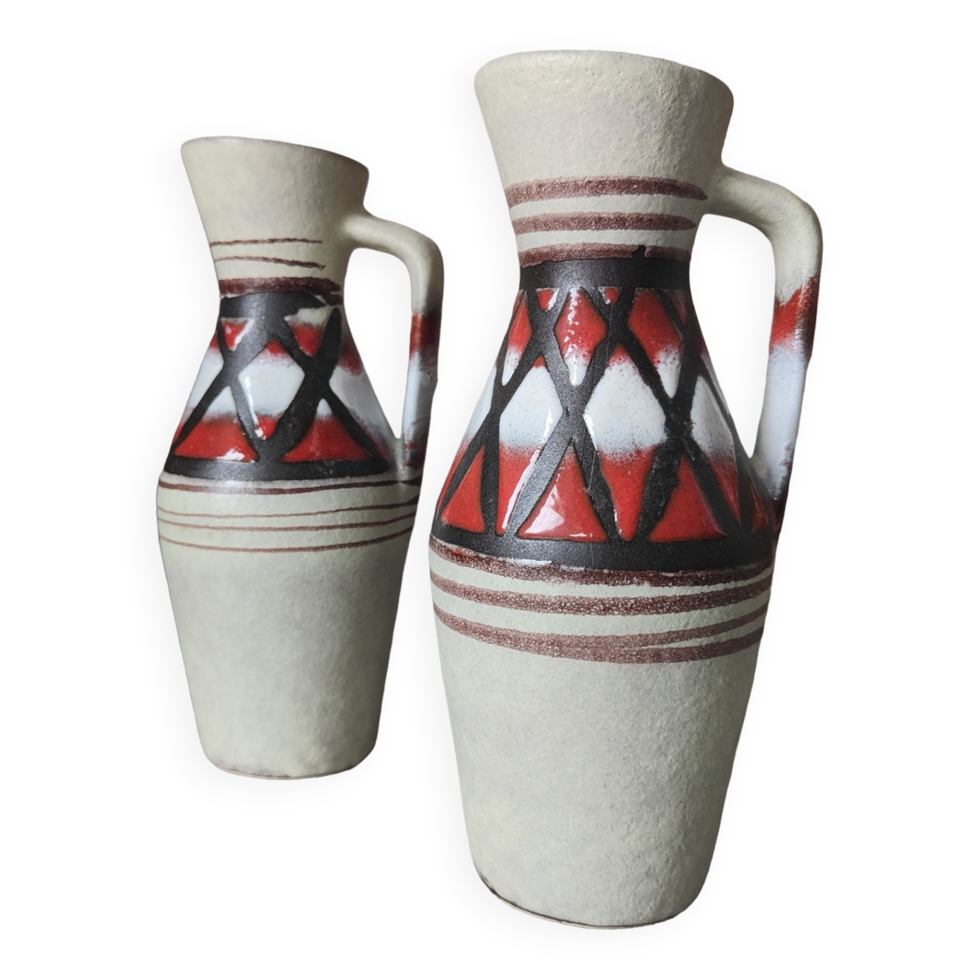 Pair of pitchers fat lava Germany