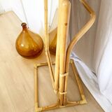 Vintage bamboo psyche mirror