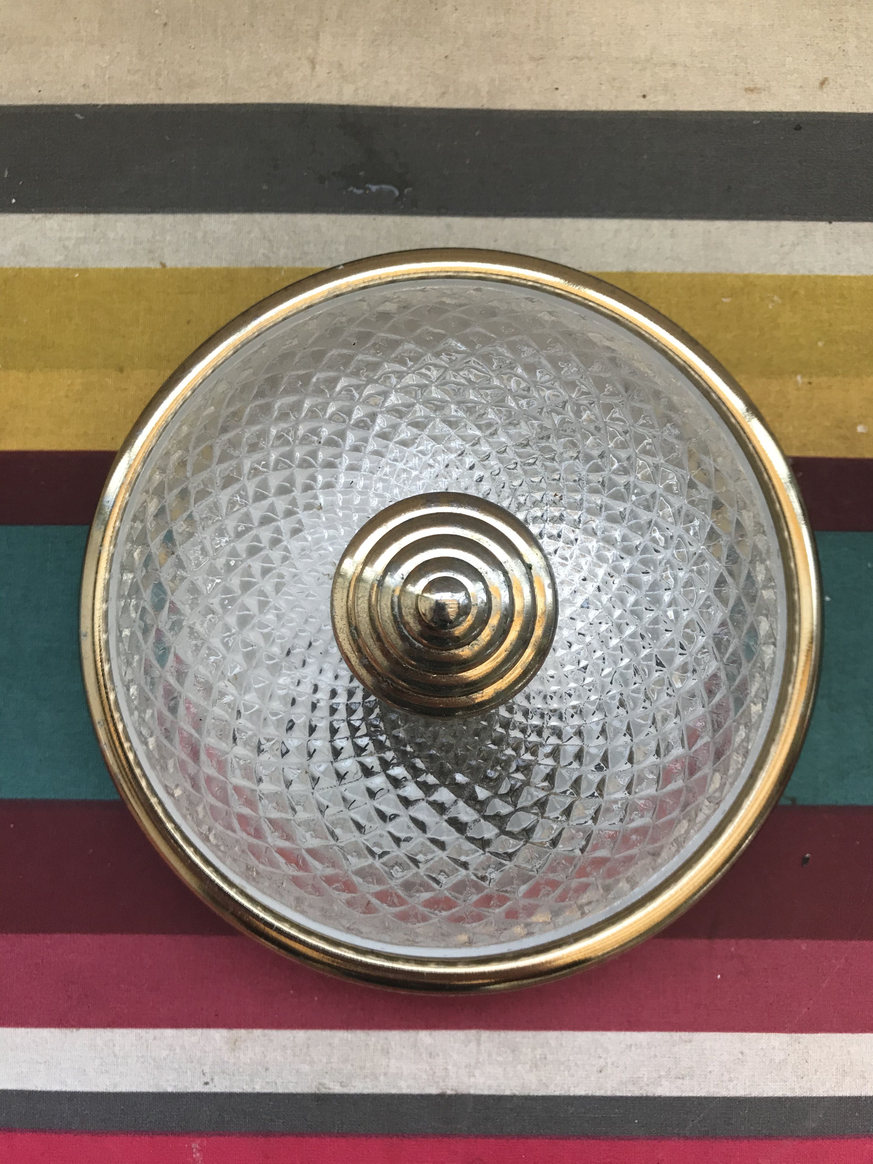 Round glass ceiling light