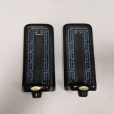 Two wall-mounted candlesticks by Danish Frank Ceramics 1970s.