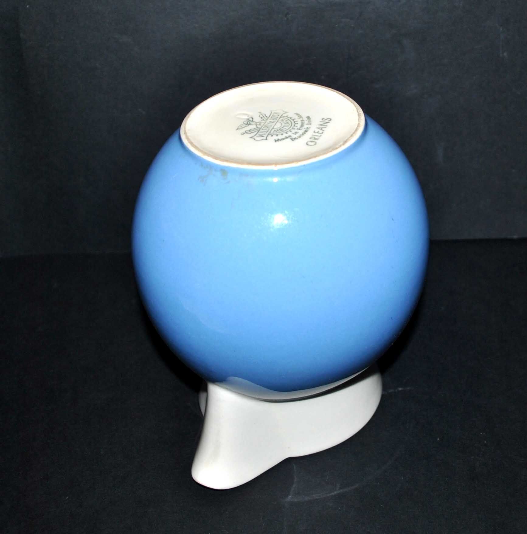 Pitcher vintage in earthenware from Villeroy & Boch Orléans blue decor 1950