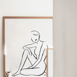 Dans ses pensées 30x42cm