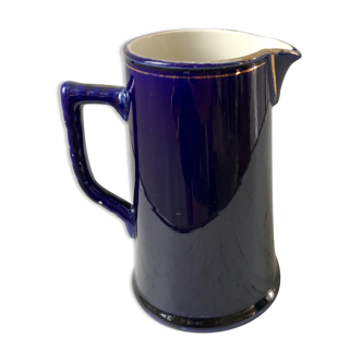 Pot à lait bleu roi Salins art déco années 30