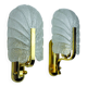 Pair of "leaf" wall lights by Carl Fagerlund, Murano glass, Germany, 1970