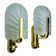 Pair of "leaf" wall lights by Carl Fagerlund, Murano glass, Germany, 1970