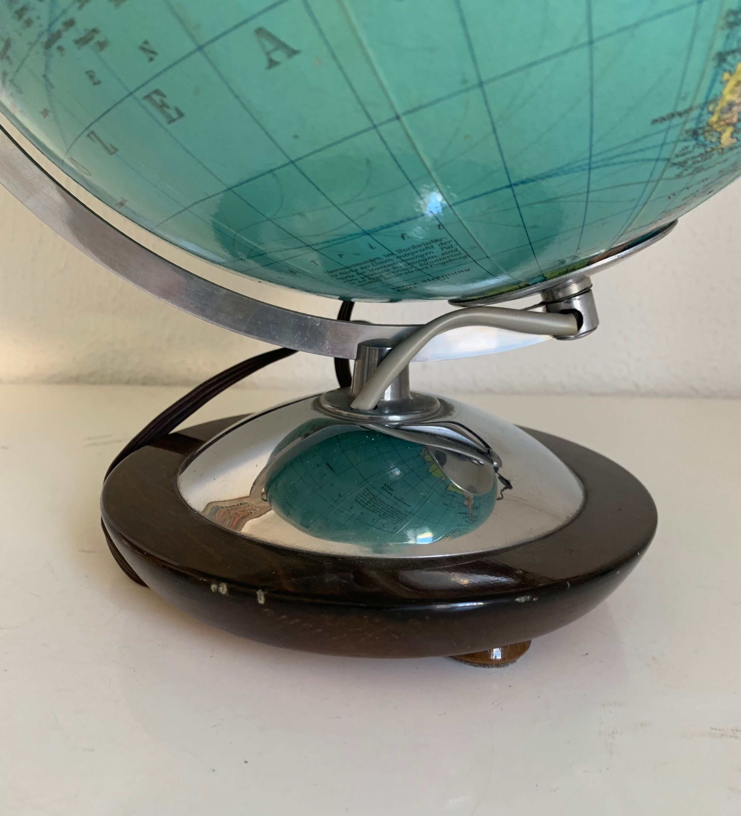 Vintage globe 1960 German glass Columbus duo - 34 cm