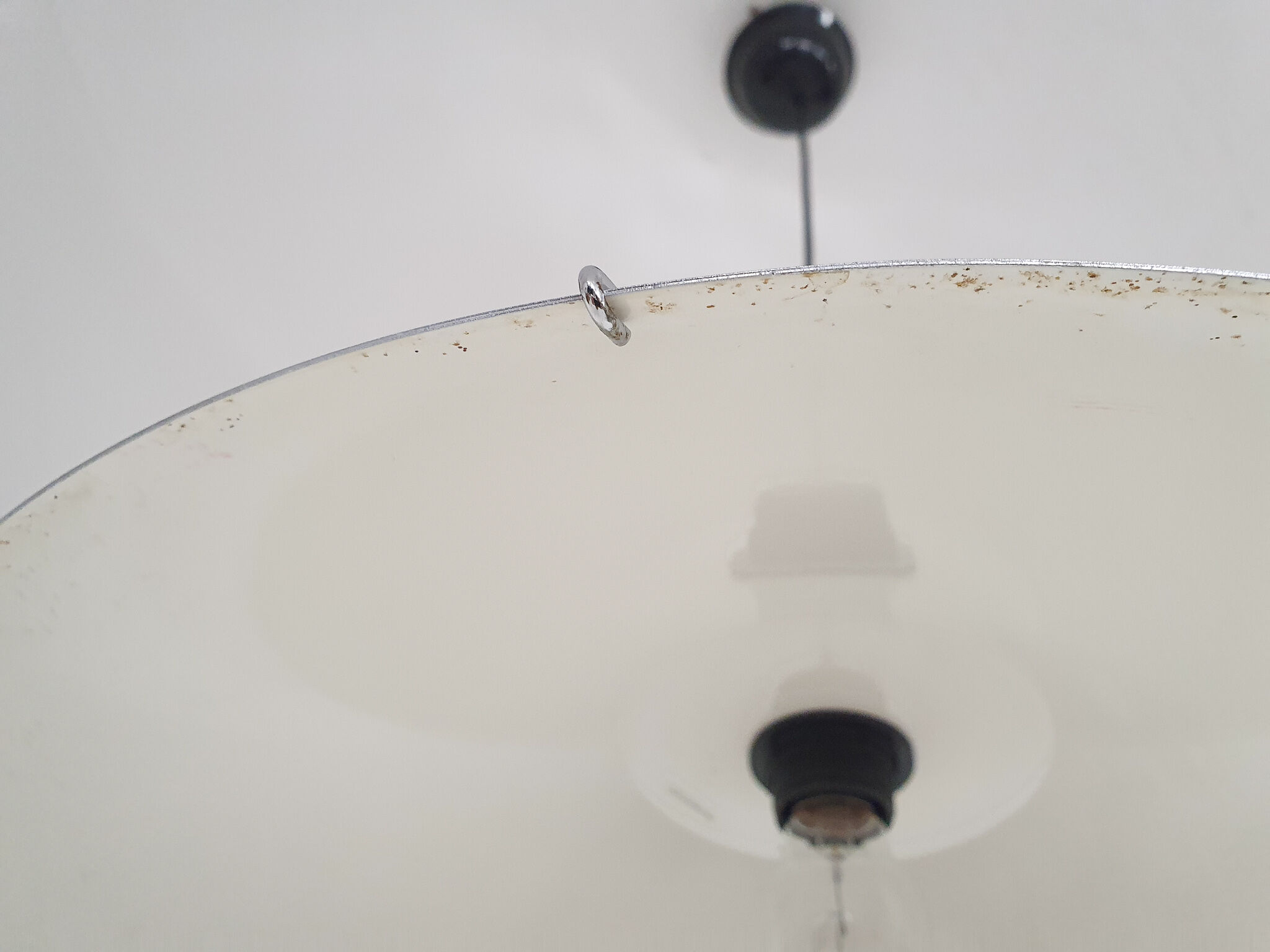 Silver and copper colored pendant light, 1970's