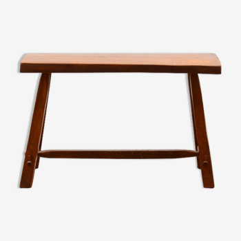 Banc brutaliste en bois France années 70