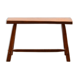 Wooden brutalist bench, France 70s.