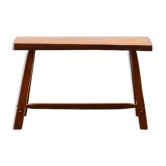 Wooden brutalist bench, France 70s.