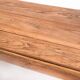 Large vintage two-seater desk. Solid chestnut wood. Restored. France, 1940s