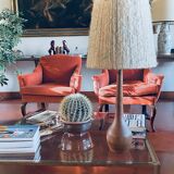 Mid-century earthenware table lamp, France 1950s
